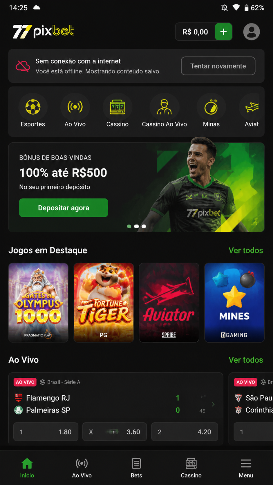 77pixbet screenshot