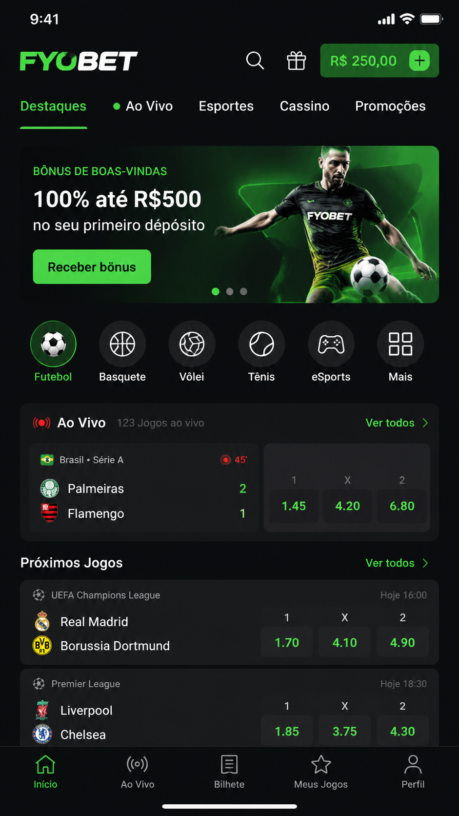Fyobet screenshot