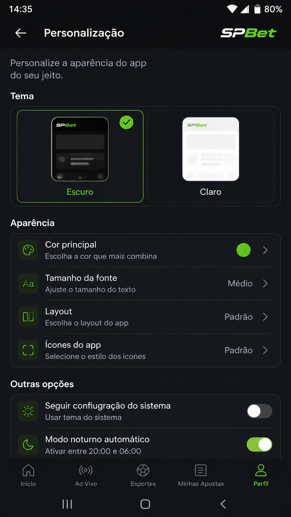 SPBet screenshot