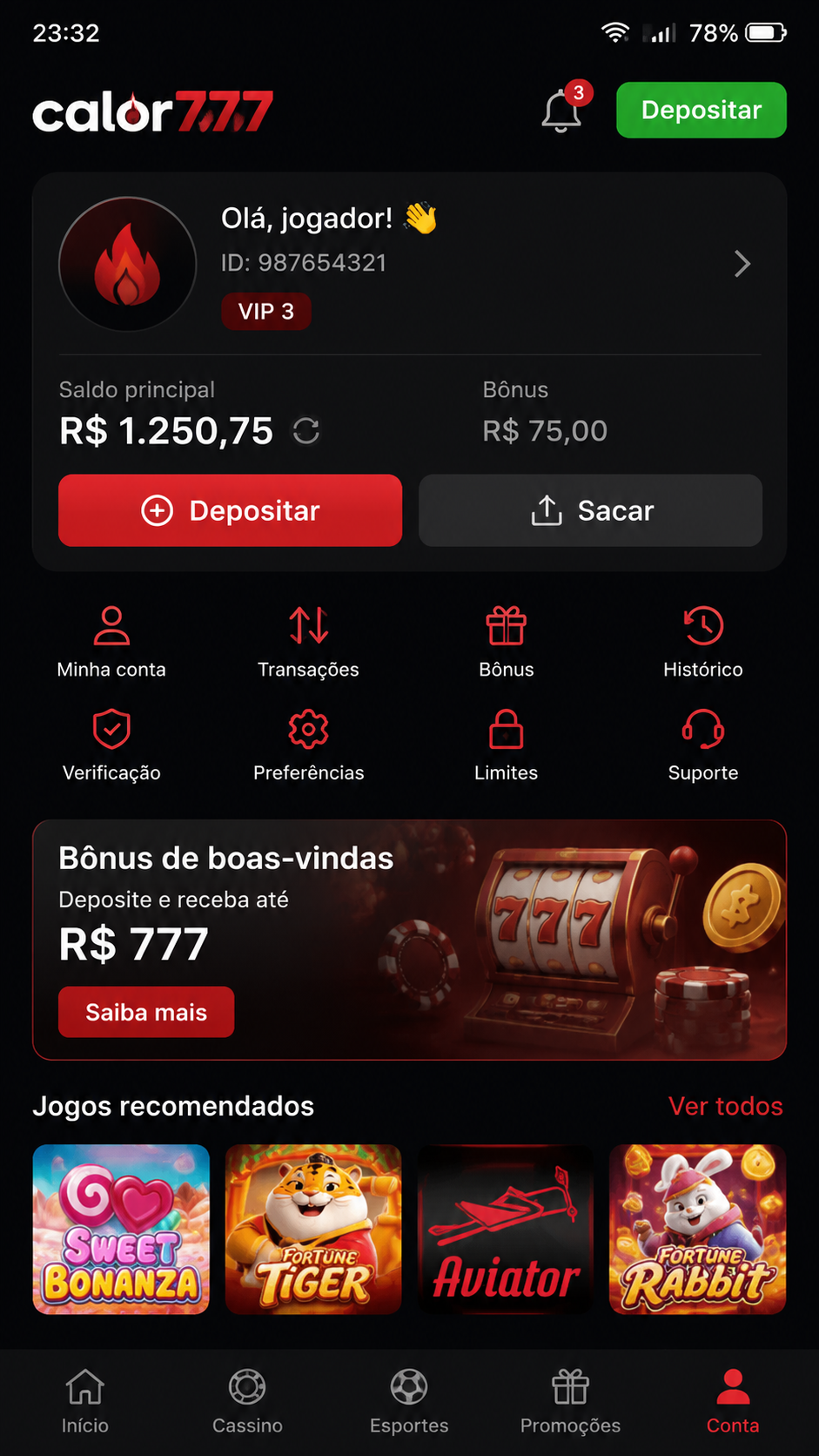 calor777 screenshot