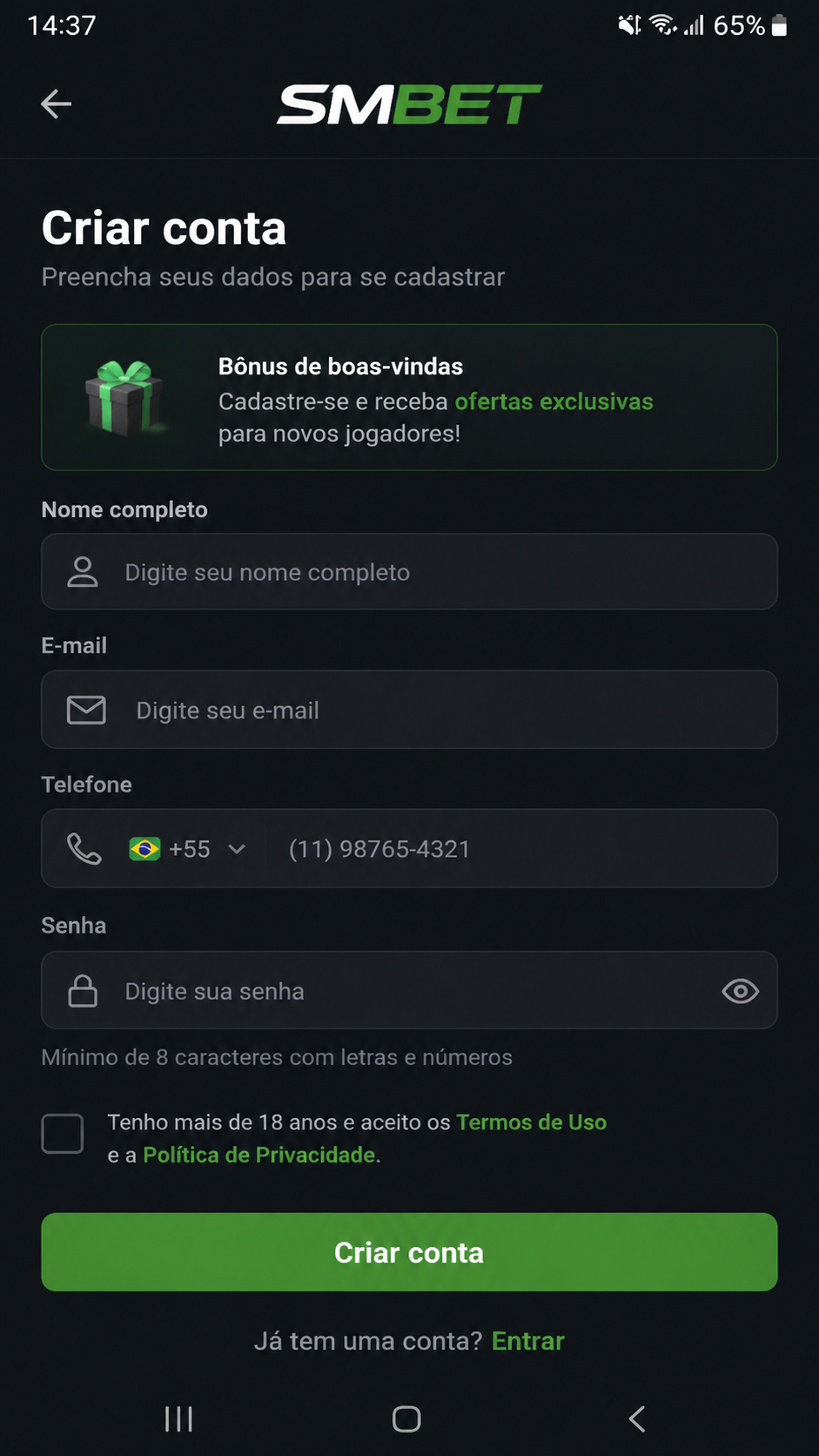 SMBet screenshot
