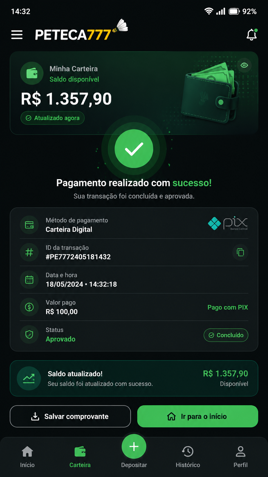 peteca777 screenshot