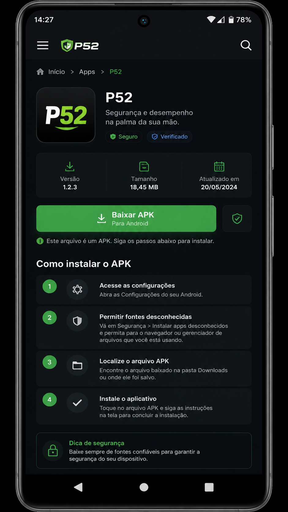 p52 screenshot