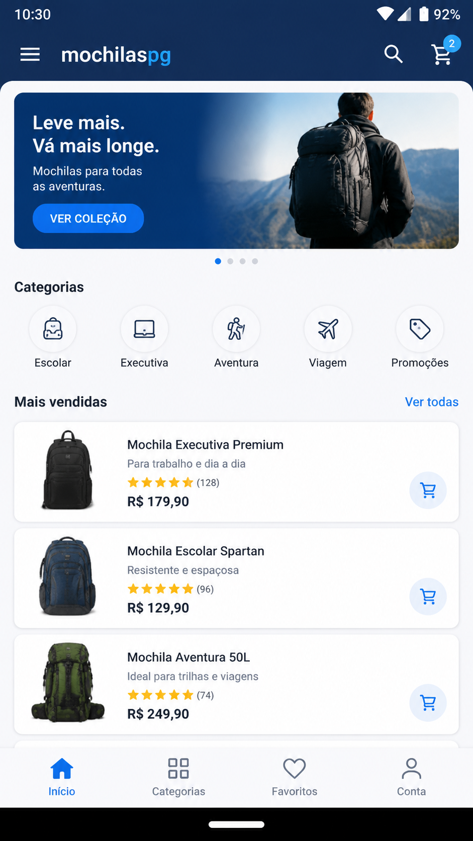 mochilaspg screenshot
