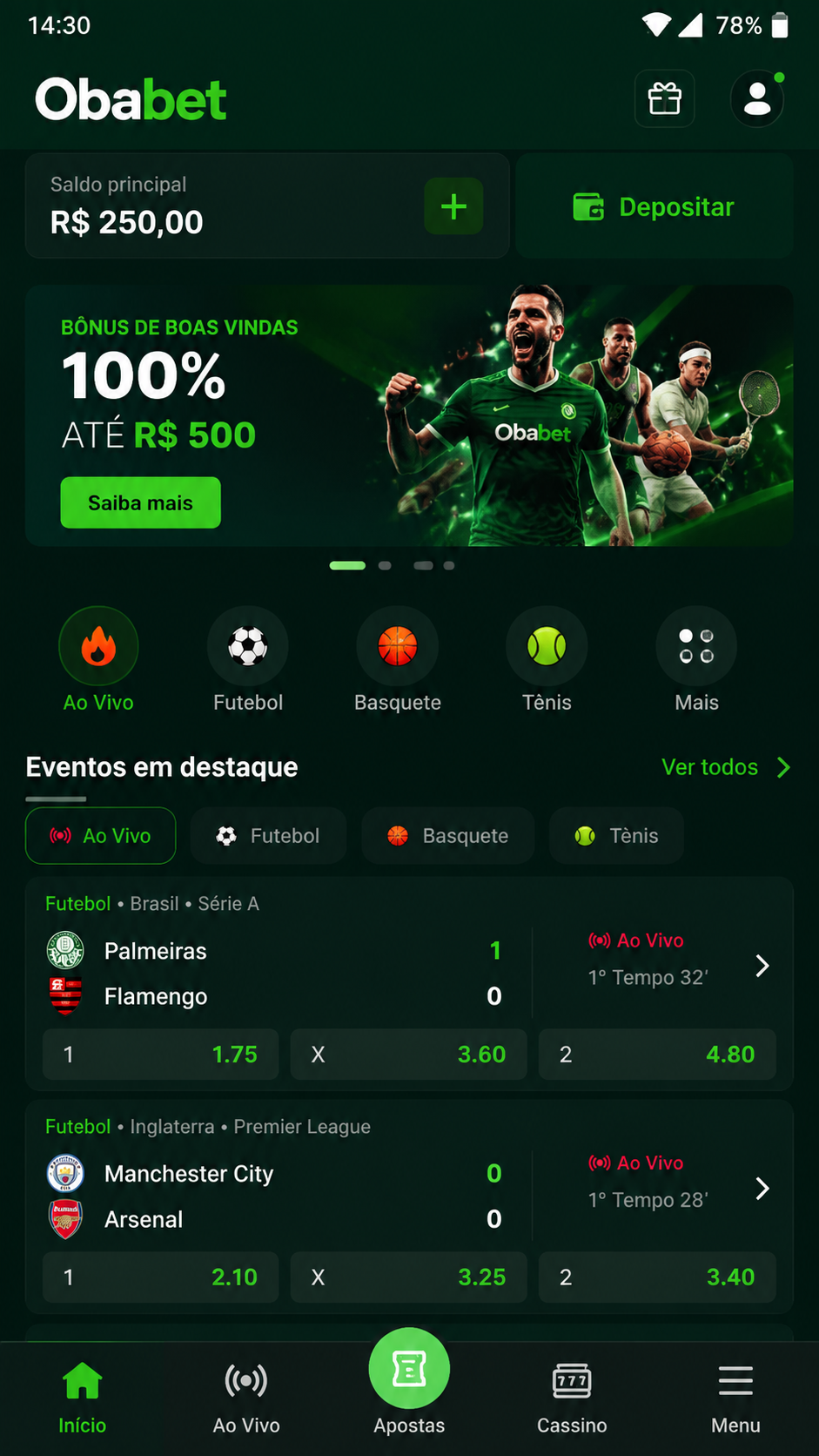 Obabet screenshot