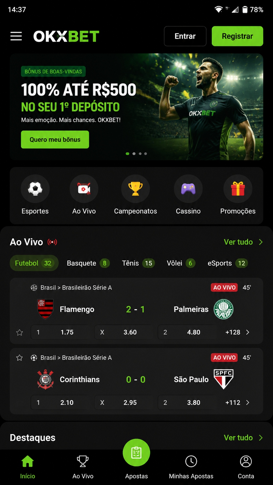OKXBET screenshot