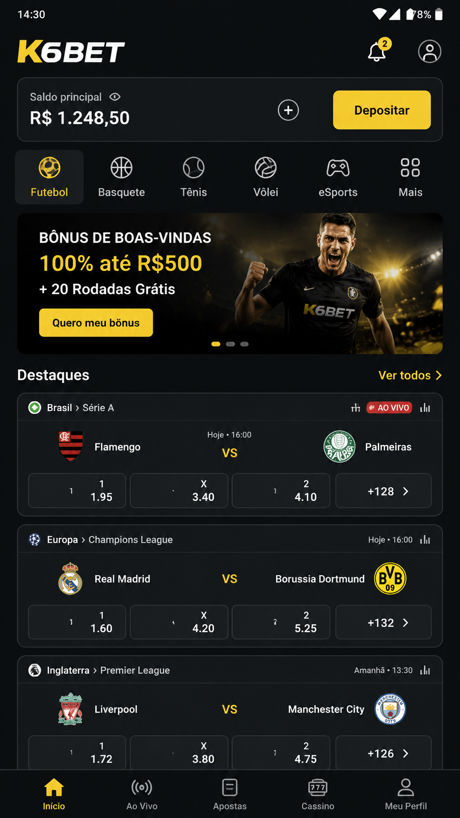 k6bet screenshot