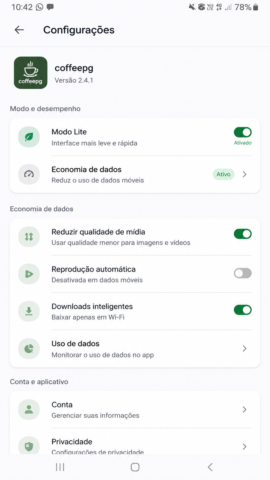 coffeepg screenshot