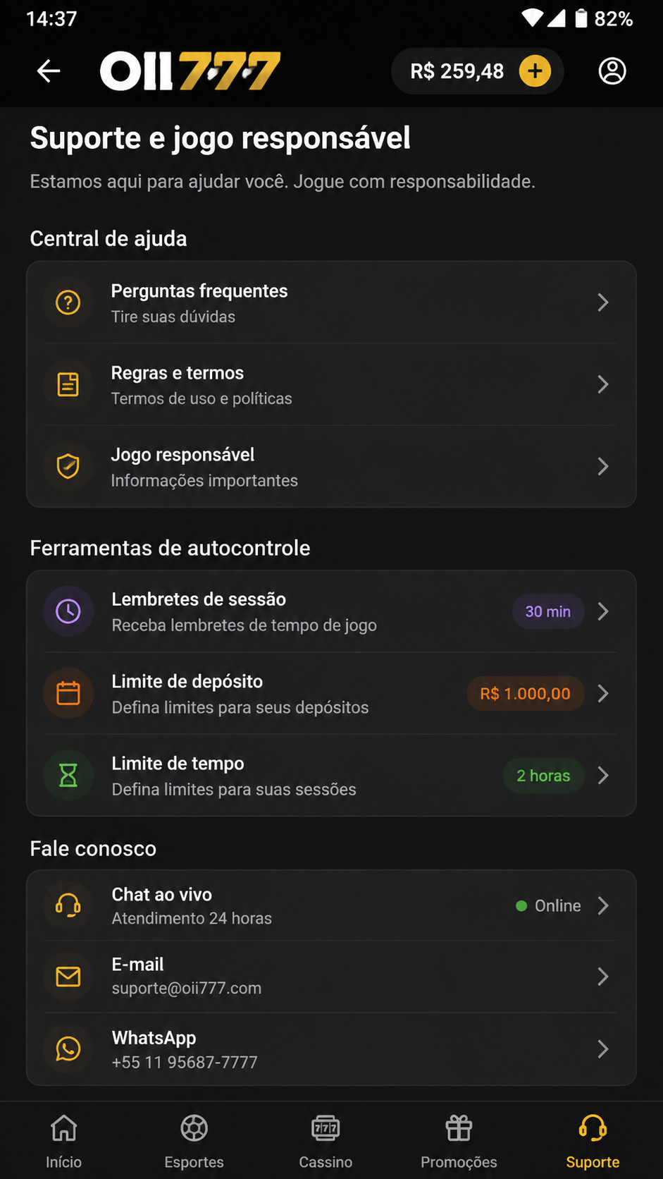 oii777 screenshot
