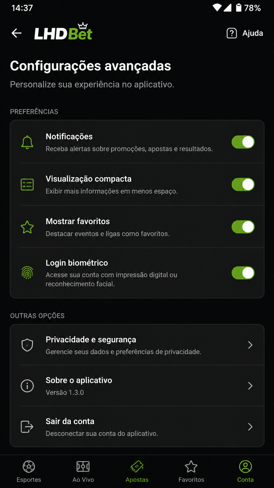 LHDBet screenshot